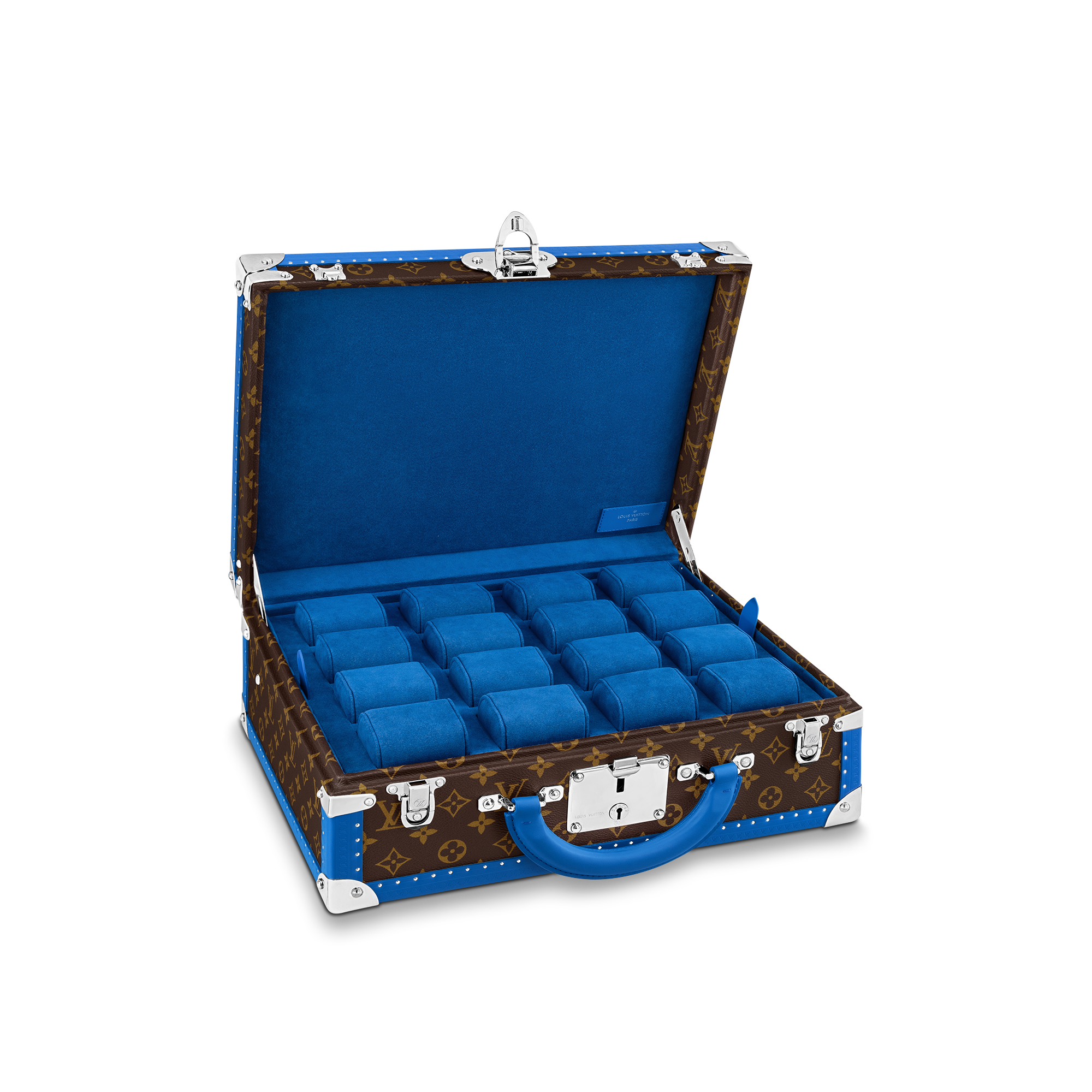 Cotteville 16 Montres Macassar Bleu Monogram Macassar Canvas